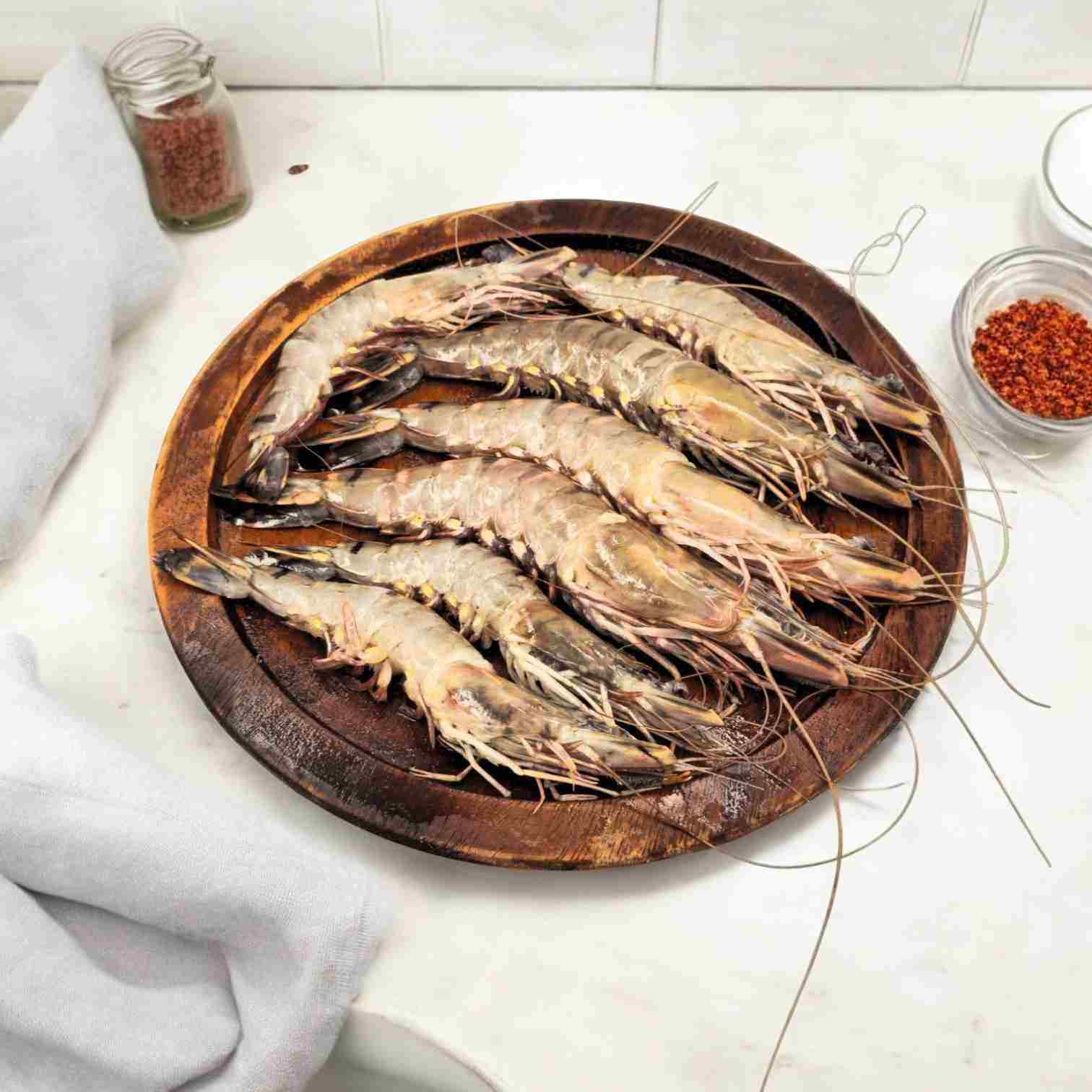 Tiger Prawns (Bagda) -Large Size, Cleaned